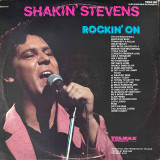 Actual image of the back cover of Shakin' Stevens And The Sunsets's Rockin' On second hand vinyl record taken in our Melbourne record shop