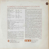 Actual image of the back cover of Mario Escudero's Flamenco Guitar second hand vinyl record taken in our Melbourne record shop