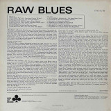 Actual image of the back cover of Various's Raw Blues second hand vinyl record taken in our Melbourne record shop