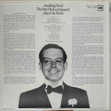 Actual image of the back cover of The Dave Brubeck Quartet's Anything Goes! The Dave Brubeck Quartet Plays Cole Porter second hand vinyl record taken in our Melbourne record shop