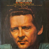 Actual image of the vinyl record album artwork of Jerry Lee Lewis's The "Killer" Rocks On LP - taken in our Melbourne record store