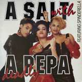 Actual image of the vinyl record album artwork of Salt 'N' Pepa's A Salt With A Deadly Pepa LP - taken in our Melbourne record store