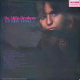 Actual image of the vinyl record album artwork of The Mills Brothers's My Shy Violet LP - taken in our Melbourne record store