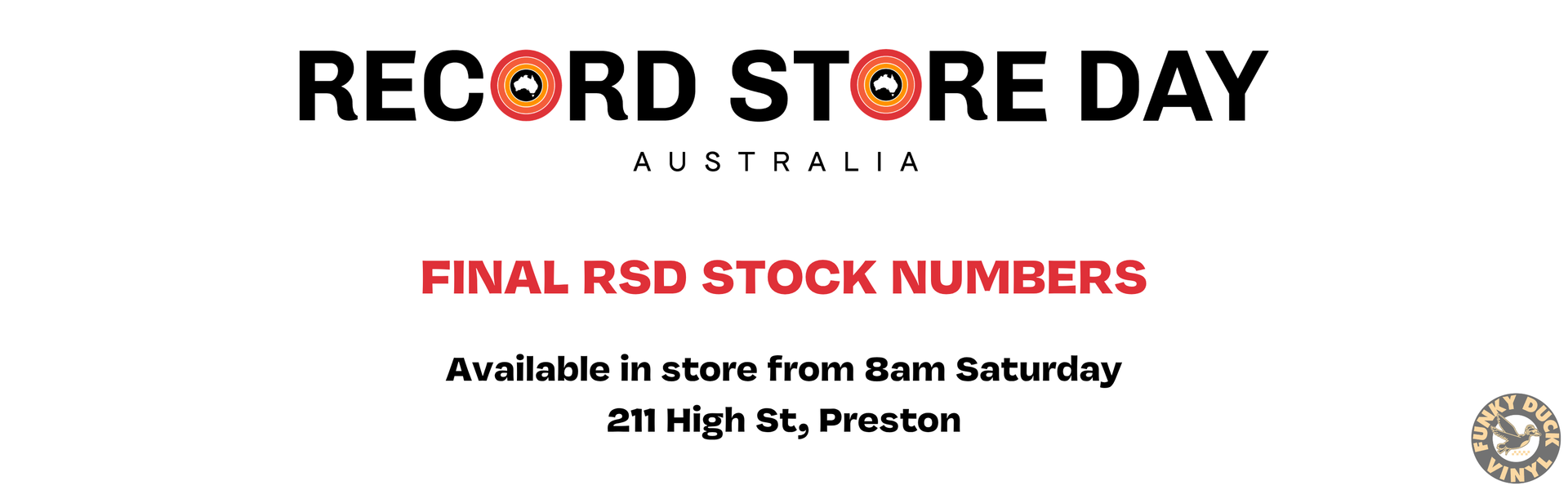 Click here for the list of the final received numbers of stock for Record Store Day 2026 Banner
