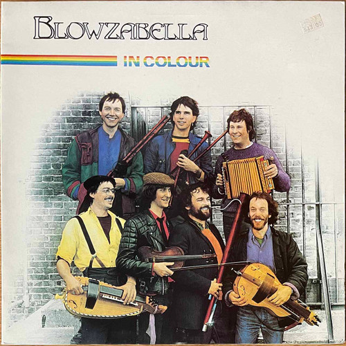 Actual image of the vinyl record album artwork of Blowzabella's In Colour LP - taken in our record store
