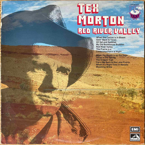 The vinyl record album artwork of Tex Morton 's Red River Valley LP