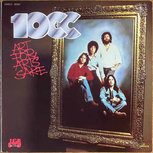 Actual image of the vinyl record album artwork of 10cc's Art For Arts Sake LP - taken in our record store