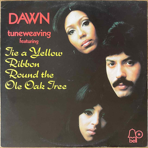 Actual image of the vinyl record album artwork of Dawn Ft. Tony Orlando's Tuneweaving LP - taken in our record store