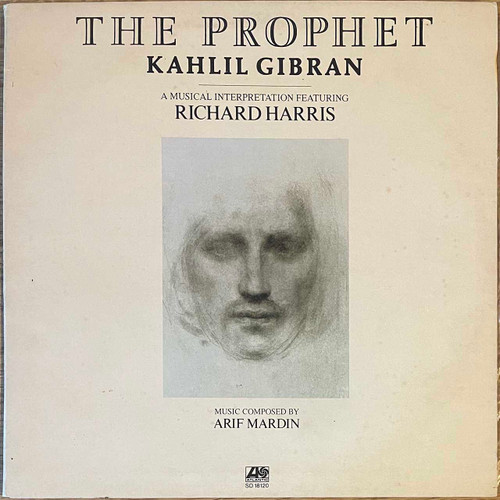 Actual image of the vinyl record album artwork of Kahlil Gibran Featuring Richard Harris's The Prophet LP - taken in our record store