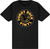 Picture of the Funky Duck Vinyl Black Tee Shirt with the flying duck logo