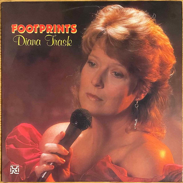 Actual image of the vinyl record album artwork of Diana Trask's Footprints LP - taken in our record store