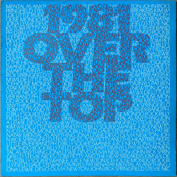 Actual image of the vinyl record album artwork of Various's 1981 Over The Top LP - taken in our Melbourne record store
