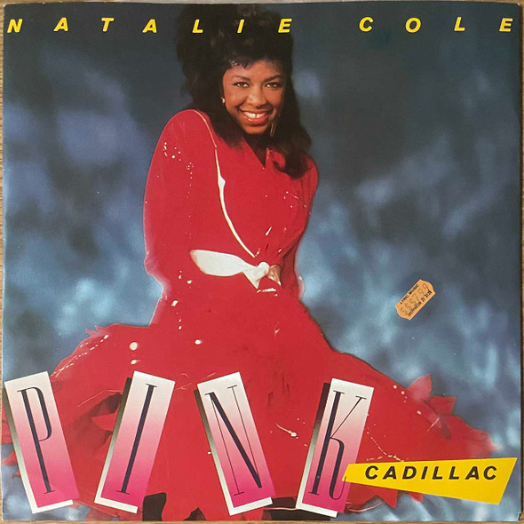 Actual image of the vinyl record album artwork of Natalie Cole's Pink Cadillac LP - taken in our Melbourne record store