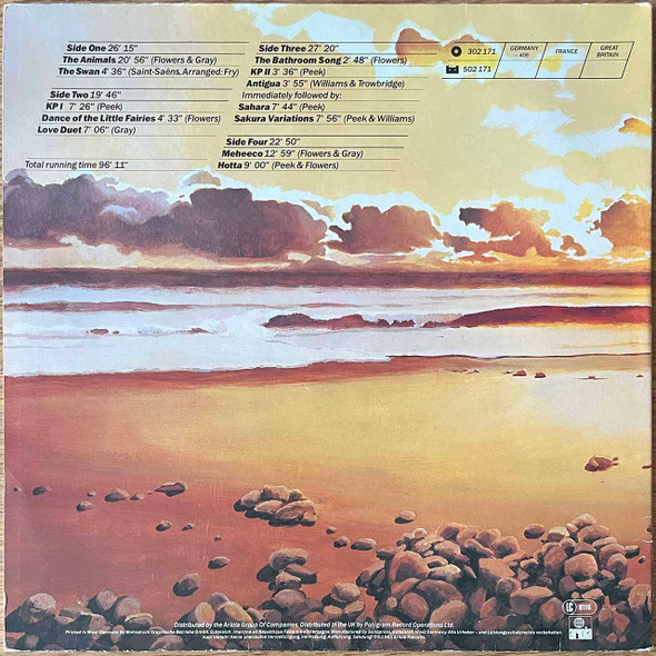 Actual image of the back cover of Sky 's Sky Five Live second hand vinyl record taken in our Melbourne record shop