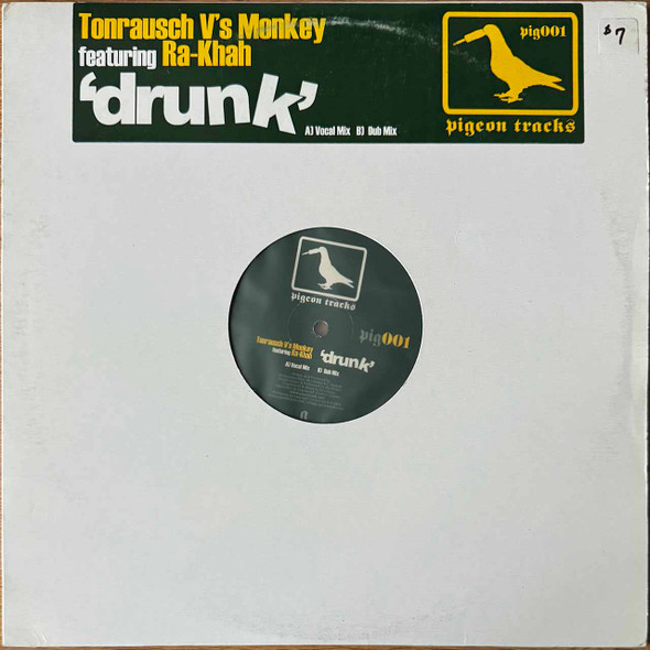 Actual image of the vinyl record album artwork of Tonrausch vs. Monkey 's Drunk LP - taken in our Melbourne record store