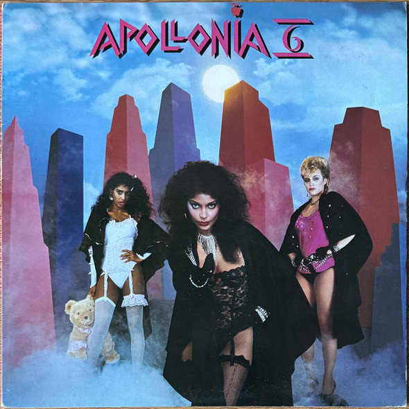 Actual image of the vinyl record album artwork of Apollonia 6's Apollonia 6 LP - taken in our Melbourne record store