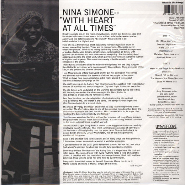 Picture of Nina Simone Sings The Blues Vinyl Record