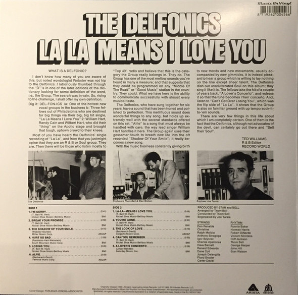 Picture of La La Means I Love You Vinyl Record