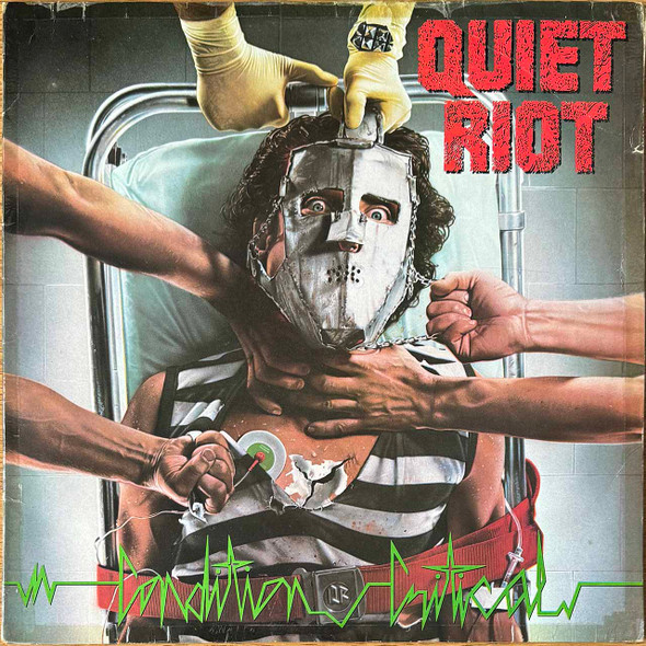 Actual image of the vinyl record album artwork of Quiet Riot's Condition Critical LP - taken in our Melbourne record store