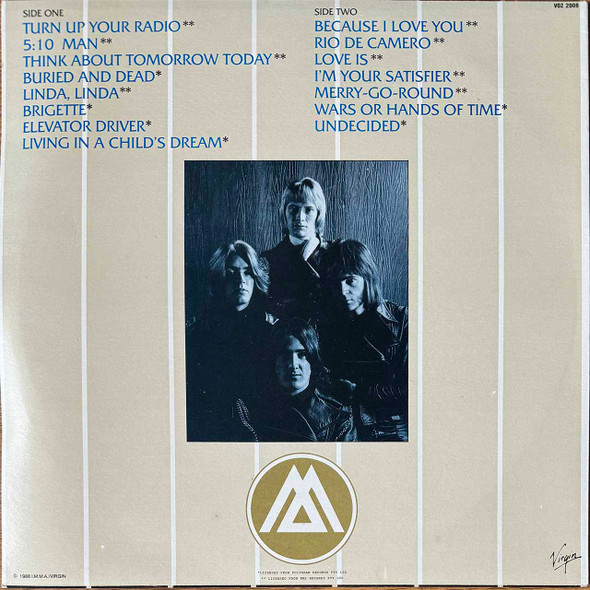 Actual image of the back cover of Masters Apprentices's The Very Best second hand vinyl record taken in our Melbourne record shop