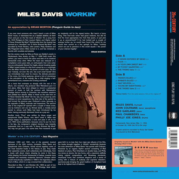 Picture of Workin' Vinyl Record