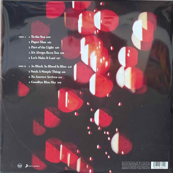 Actual image of the back cover of Ray Lamontagne's Part Of The Light second hand vinyl record taken in our Melbourne record shop