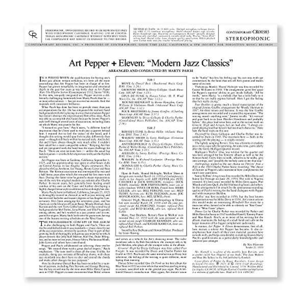 Picture of Art Pepper + Eleven "Modern Jazz Classics" Vinyl Record