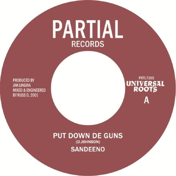 Sandeeno - Put Down De Guns' Vinyl Record Album Art