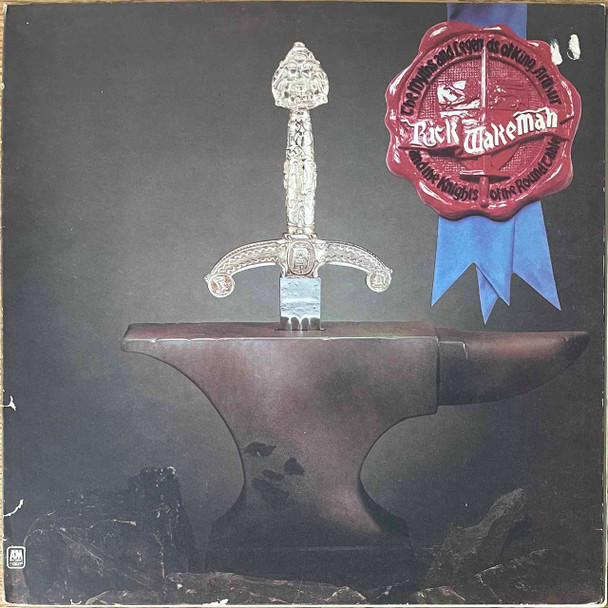 The vinyl record album artwork of Rick Wakeman's The Myths And Legends Of King Arthur And The Knights Of The Round Table LP