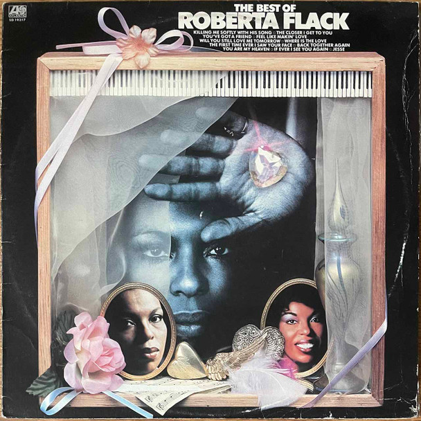 Actual image of the vinyl record album artwork of Roberta Flack's The Best Of Roberta Flack LP - taken in our record store