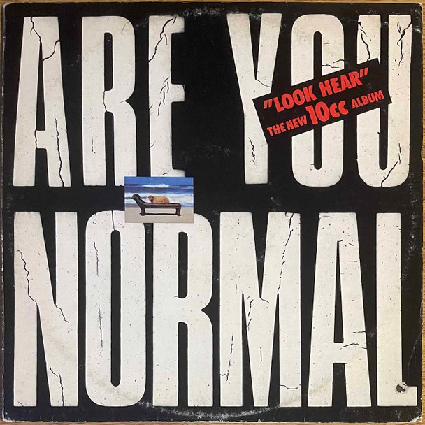 Actual image of the vinyl record album artwork of 10cc's Look Hear? LP - taken in our record store