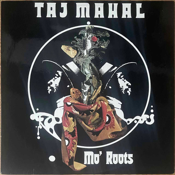 Actual image of the vinyl record album artwork of Taj Mahal's Mo' Roots LP - taken in our record store