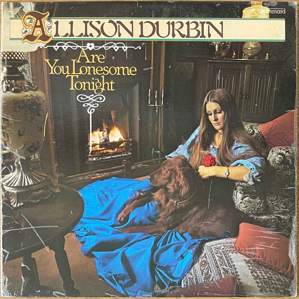 Actual image of the vinyl record album artwork of Allison Durbin's Are You Lonesome Tonight LP - taken in our record store