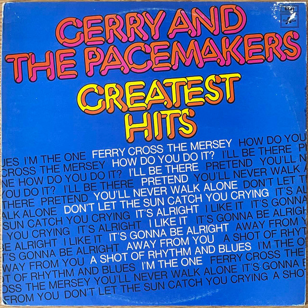 Actual image of the vinyl record album artwork of Gerry And The Pacemakers's Greatest Hits LP - taken in our record store