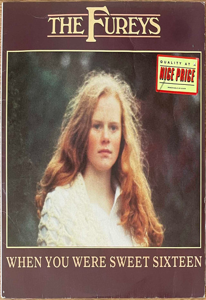 Actual image of the vinyl record album artwork of The Fureys's When You Were Sweet Sixteen LP - taken in our record store