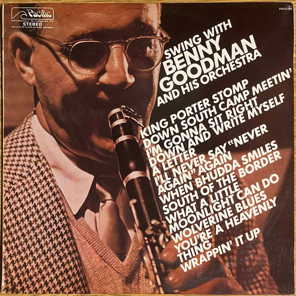 Actual image of the vinyl record album artwork of Benny Goodman And His Orchestra's Swing With Benny Goodman And His Orchestra LP taken in our Melbourne record store