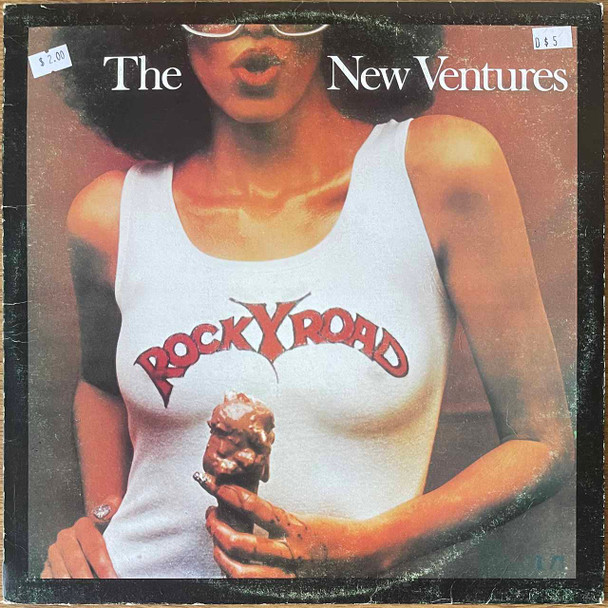 Actual image of the vinyl record album artwork of The New Ventures's Rocky Road LP - taken in our Melbourne record store