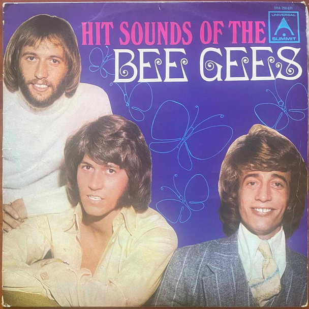 Actual image of the vinyl record album artwork of Bee Gees's Hit Sounds Of The Bee Gees LP - taken in our Melbourne record store
