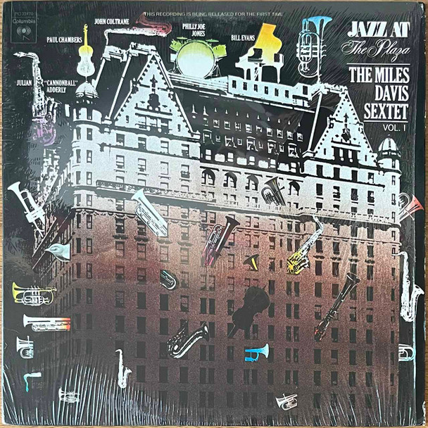 Actual image of the vinyl record album artwork of The Miles Davis Sextet's Jazz At The Plaza Volume 1 LP - taken in our Melbourne record store