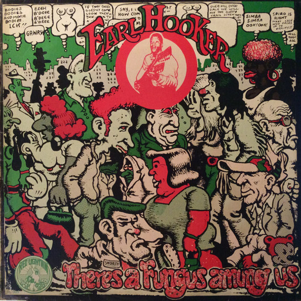 Picture of the Record Store Day Australia 2024 release, Earl Hooker - There's A Fungus Amung Us (Red, White & Green Burst Vinyl) Vinyl Record Album Art