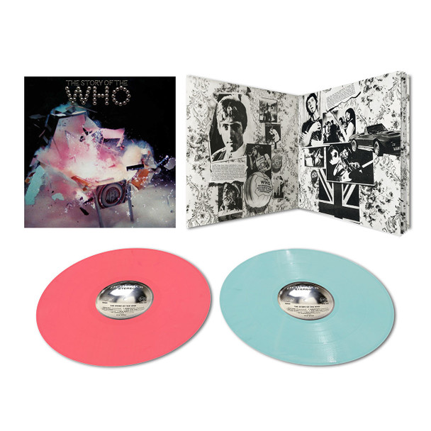 Picture of the Record Store Day Australia 2024 release, The Who - The Story Of The Who (Pink/Green 2LP) Vinyl Record Album Art