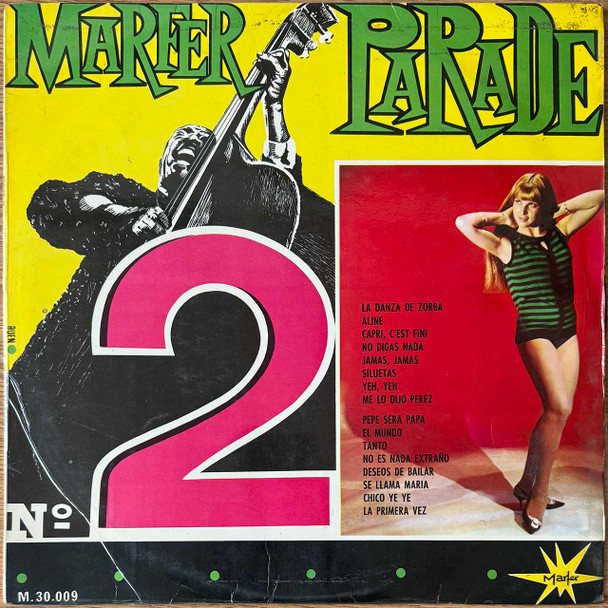 Actual image of the vinyl record album artwork of Orquesta Marfer's Marfer Parade N.º 2 LP - taken in our Melbourne record store