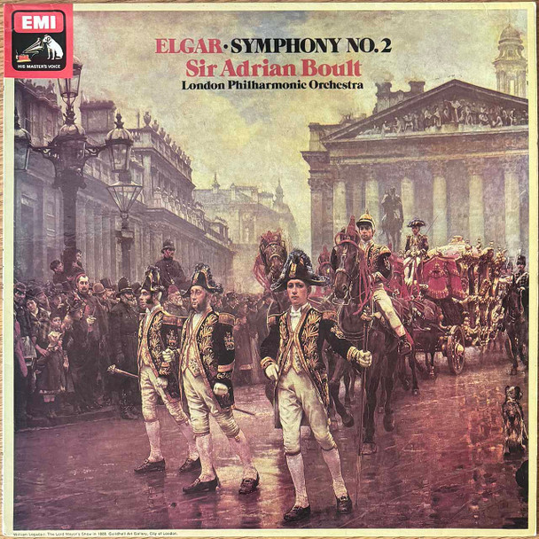 Actual image of the vinyl record album artwork of Elgar's Sir Adrian Boult, London Philharmonic Orchestra - Symphony No. 2 LP - taken in our Melbourne record store