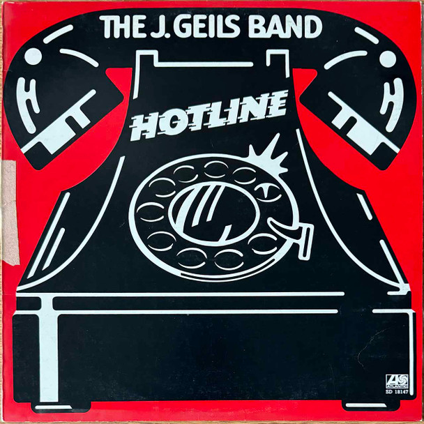Actual image of the vinyl record album artwork of The J. Geils Band's Hotline LP - taken in our Melbourne record store