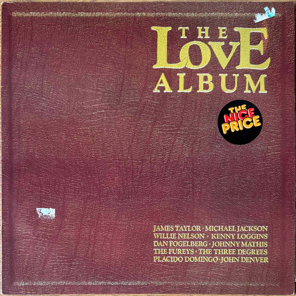 Actual image of the vinyl record album artwork of Various's The Love Album LP - taken in our Melbourne record store