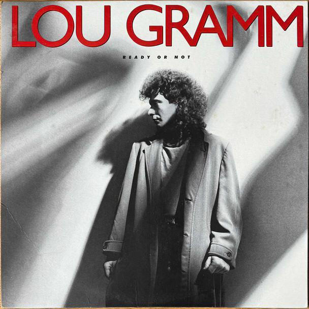 Actual image of the vinyl record album artwork of Lou Gramm's Ready Or Not LP - taken in our Melbourne record store