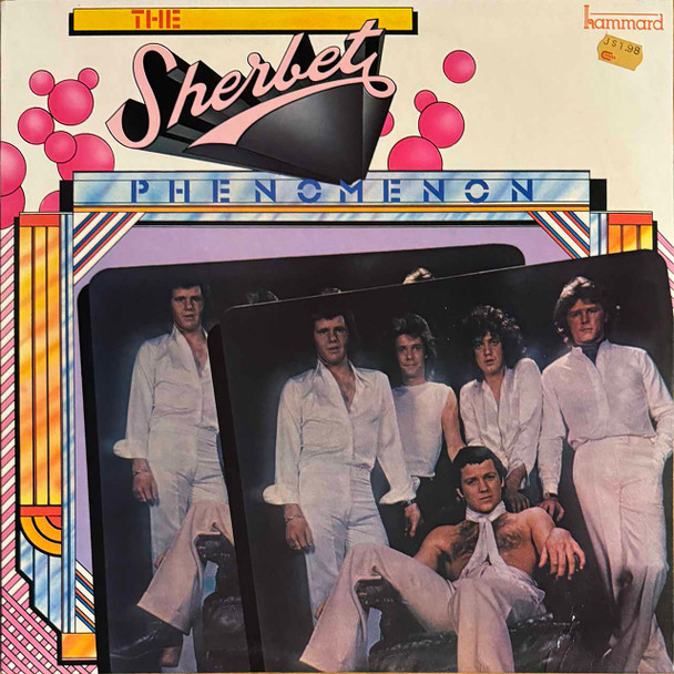 Actual image of the vinyl record album artwork of Sherbet's The Sherbet Phenomenon LP - taken in our Melbourne record store