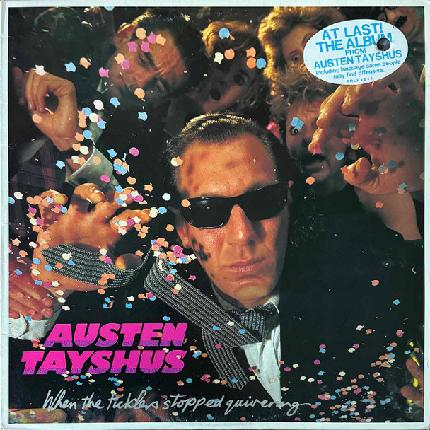 Actual image of the vinyl record album artwork of Austen Tayshus's When The Ticklers Stopped Quivering LP - taken in our Melbourne record store