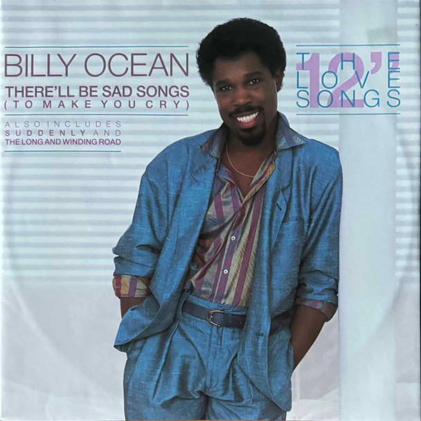 Actual image of the vinyl record album artwork of Billy Ocean's There'll Be Sad Songs (To Make You Cry) LP - taken in our Melbourne record store