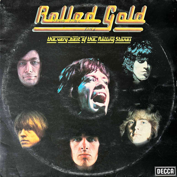 Actual image of the vinyl record album artwork of The Rolling Stones's Rolled Gold - The Very Best Of The Rolling Stones LP - taken in our Melbourne record store